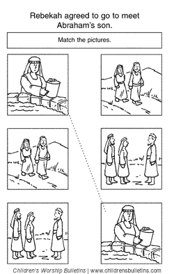 Sunday school activity about Isaac and Rebekah for ages 3-6 Sunday school activity about Isaac and Rebekah for ages 3-6