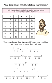 Bible Study For Kids Love your enemies Bible study activities for kids